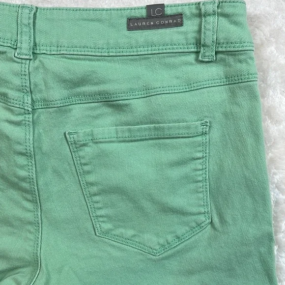 LC Lauren Conrad Green Jean Shorts - Picture 11 of 12